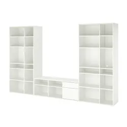 IKEA VIHALS(594.406.10) Комбинация телевизор/книжный шкаф, белый