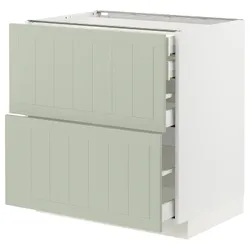 IKEA METOD / MAXIMERA(994.862.67) сз стж 2фр/2н/ср/н сз, белый/Стенсунд светло-зеленый