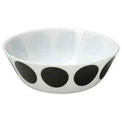IKEA OFTAST(506.082.65) чаша, Белый черный/точка рисунок