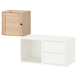 IKEA EKET / VÄLJARE(094.881.00) комбинация навесных шкафов, белый/сосна