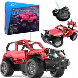 Конструктор CaDA Jeep 2in1 RC червоний автомобіль із дистанційним керуванням 531 елемент