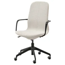 IKEA LÅNGFJÄLL(291.780.69) конференц-крісло з підлокітником., Гуннаред бежевий / чорний
