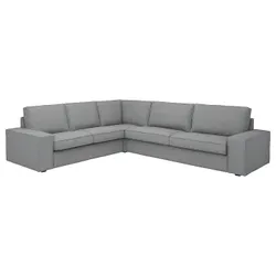 IKEA KIVIK (394.404.75) 5-местный угловой диван, Тибблби бежевый/серый