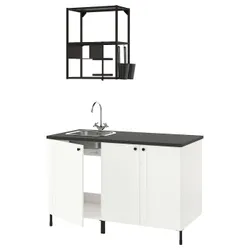 IKEA ENHET(093.372.53) кухня, антрацит/біла рамка