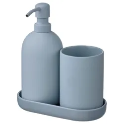 IKEA GANSJÖN(605.553.89) набір для ванної кімнати, 3 шт., світло-сірий блакитний