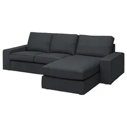 IKEA KIVIK(994.828.39) 3-х местный диван с козеткой, Антрацит Тресунд