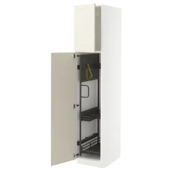 IKEA METOD(795.738.02) High Cabinet/Interior Inn, Белый/Бодбин Крем