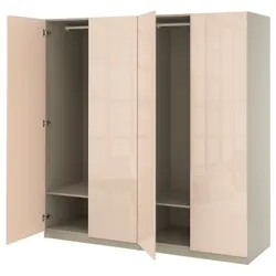 IKEA PAX / FARDAL(295.908.75) Комбинация гардероба, серо -серый/светло -оранжевый блеск