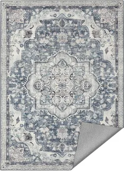 SONGMICS HOME Вінтажний килим, 120 х 170 см, для вітальні, спальні, миється, нековзкий килимок для кухні, коридору, їдальні,
