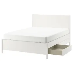 IKEA TONSTAD(304.890.89) каркас кровати с ящиками, сливочный