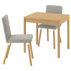 IKEA TONSTAD / TONSTAD(895.966.62) Стіл та 2 стільці, іміту. Dębu/viarp beige/brown imit. дуб