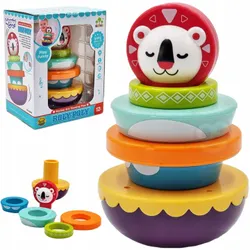 BABY BABY СЕНСОРНА ПАЗЛ ДЛЯ МАЛЮКІВ WOOPIE BABY PYRAMID