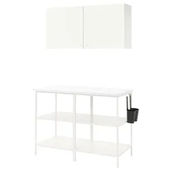 IKEA ENHET(893.315.58) сочетание настенного хранения, белый