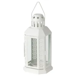 IKEA ENRUM (905.263.57) внутренний / наружный чайный фонарь, белый
