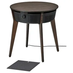 IKEA STARKVIND(394.442.18) стол с очистителем воздуха, дополнительный газовый фильтр мореный шпон дуба / темно-коричневый