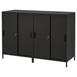 IKEA TROTTEN(194.296.57) шкаф с раздвижными дверцами, антрацит