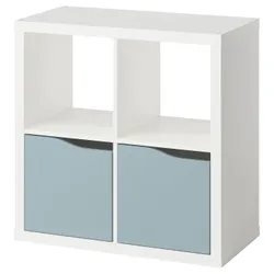 IKEA KALLAX(995.799.64) стойка, с 2 дверями белая/светло -серая волна.