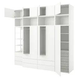 IKEA PLATSA(394.374.11) шкаф с 11 дверьми + 9 ящиков, белый / Фоннес белый