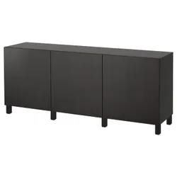 IKEA BESTÅ(891.394.90) сочетание с дверью, черно-коричневый / Лаппвикен / Stubbarp черно-коричневый