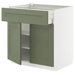 IKEA METOD / MAXIMERA(295.175.59) Шаст STJ SZUF/2 DRZ, Biały/Axstad Greya -green