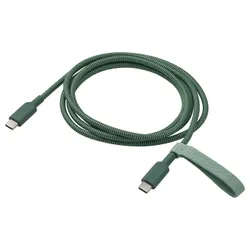 IKEA LILLHULT(806.176.97) USB-C на USB-C, глубокий зеленый