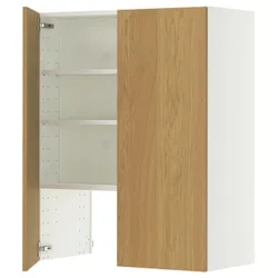 IKEA METOD(096.014.55) Капот -up шафа з полицею/дверима, Білий/Сінарп навколо дуба