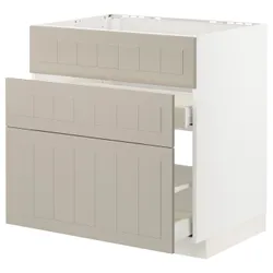 IKEA METOD / MAXIMERA (294.081.74) одна штука от злотых + 3 штуки / 2 штуки, белый / Стенсунд бежевый