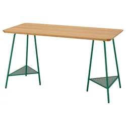 IKEA ANFALLARE / TILLSLAG(694.783.15) стол письменный, бамбук / зеленый