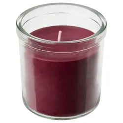 IKEA STÖRTSKÖN (905.021.82) ароматическая свеча в стакане, черника / красный