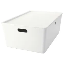 IKEA KUGGIS (102.802.03) Коробка с крышкой, белая