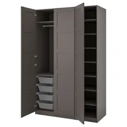 IKEA PAX / BERGSBO(995.014.37) гардероб, темно-сірий/темно-сірий