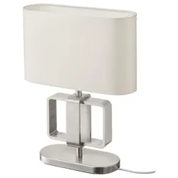 IKEA UPPVIND  Настольная лампа, никелированная / белая (304.303.86)