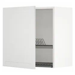IKEA METOD(694.685.90) навісна шафа з сушаркою для посуду, білий/Stensund білий