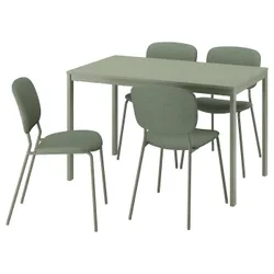 IKEA VIHALS / VIHALS(795.899.64) Стол и 4 стула, Зеленый/зеленый тибблби серый