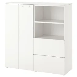 IKEA SMÅSTAD / PLATSA(594.288.25) стойка, белый / белый