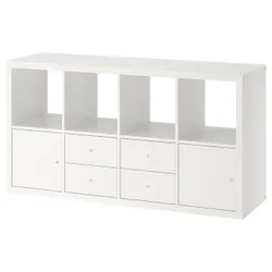 IKEA KALLAX (592.783.07) книжкова шафа на 4 вставки, білий