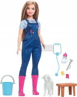Кукла Барби «Ветеринар-фермер» с овцами, выпущенная к 65-летию серии Barbie HRG42.