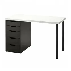 IKEA LAGKAPTEN / ALEX(594.168.65) рабочий стол, Белый/ЦарнибрąZ