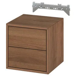 IKEA EKET(895.811.75) Настенный шкаф с 2 ящиками, орех