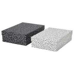 IKEA RÄTTAREN(105.979.85) Контейнер с крышкой, выход 2 ПК., черный/белый