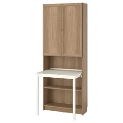 IKEA BILLY / OXBERG(795.639.40) книжкова шафа зі столом, імітація дуб/білий