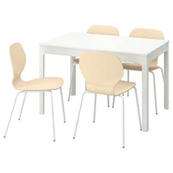 IKEA EKEDALEN / SIGTRYGG(994.816.27) стол и 4 стула, белый / береза белая
