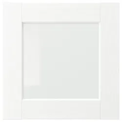 IKEA ENKÖPING(605.057.90) стеклянные двери, имитация белого дерева