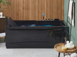 Левосторонняя гидромассажная ванна Whirlpool Artemisa 169 x 81 см Черная ванна с светодиодной подсветкой