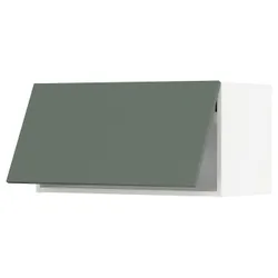 IKEA METOD(393.919.03) навісна шафа поз, білий / Бодарп сіро-зелений