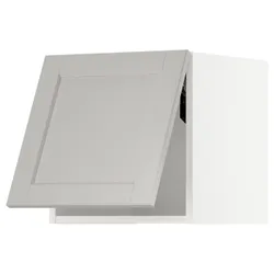 IKEA METOD(193.917.82) навісна шафа поз, білий / Lerhyttan світло-сірий