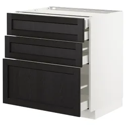 IKEA METOD / MAXIMERA(696.191.36) Stj 3fr/2n/wed/w, Білий/Лерхіттан забарвлений чорним