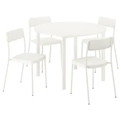 IKEA VIHALS / VIHALS(995.899.44) Стол и 4 стула, Белый белый/белый