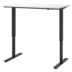 IKEA TROTTEN(394.295.81) стол с регулируемой высотой, белый / антрацит