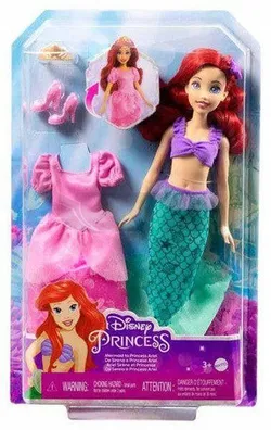 Комплект ляльки принцеси Аріель "русалка" + сукня HMG49
